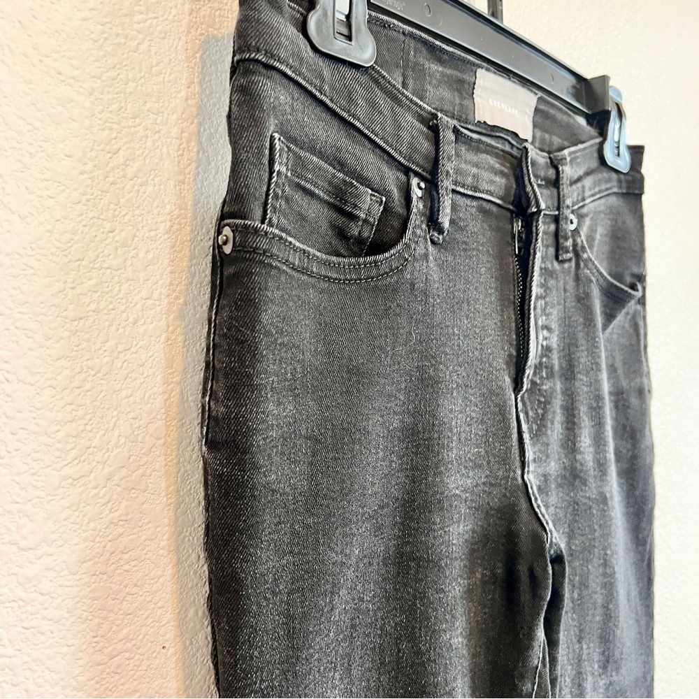 Everlane The Authentic Skinny Jeans Womens 28 Black Dark Wash High Rise Stretch - Picture 3 of 9